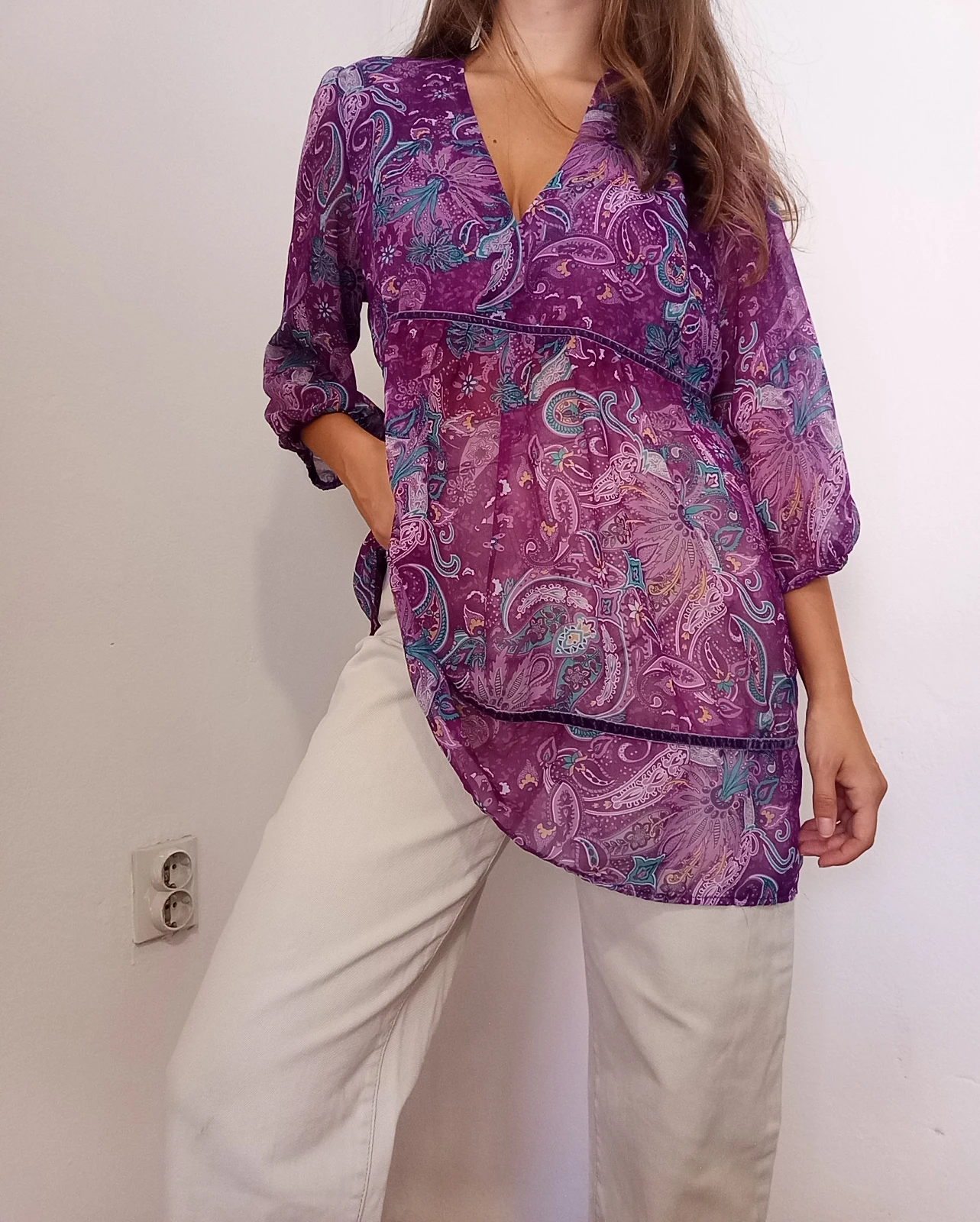 Šarena ljubičasta bluza