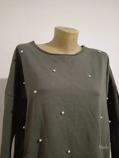 Zelena haljina sa biserima