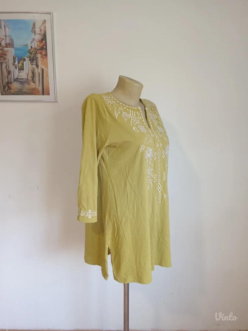 Pamučna žuta tunika