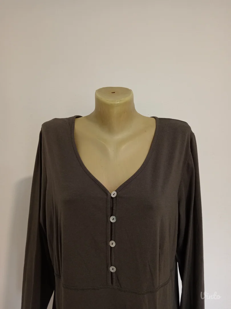 Pamučna braon haljina