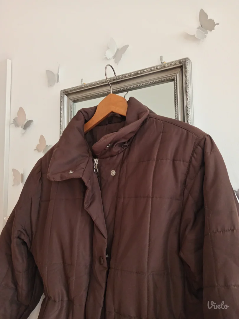 Ženska zimska braon jakna