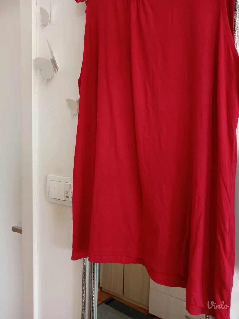 Bluza od viskoze sa čipkanim rukavima