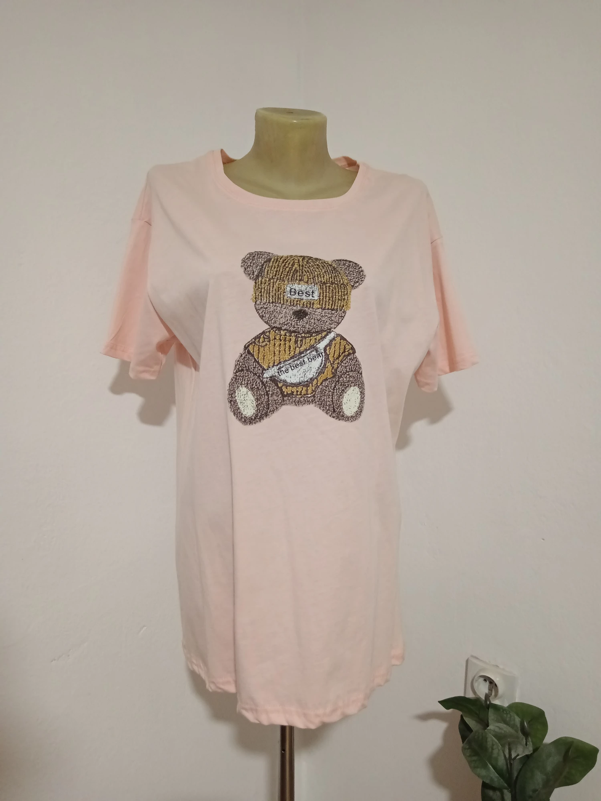 Roze pamučna bluza