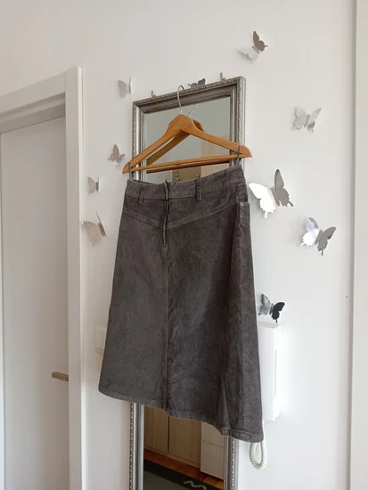 H&M 100% pamučna suknja, dubok struk