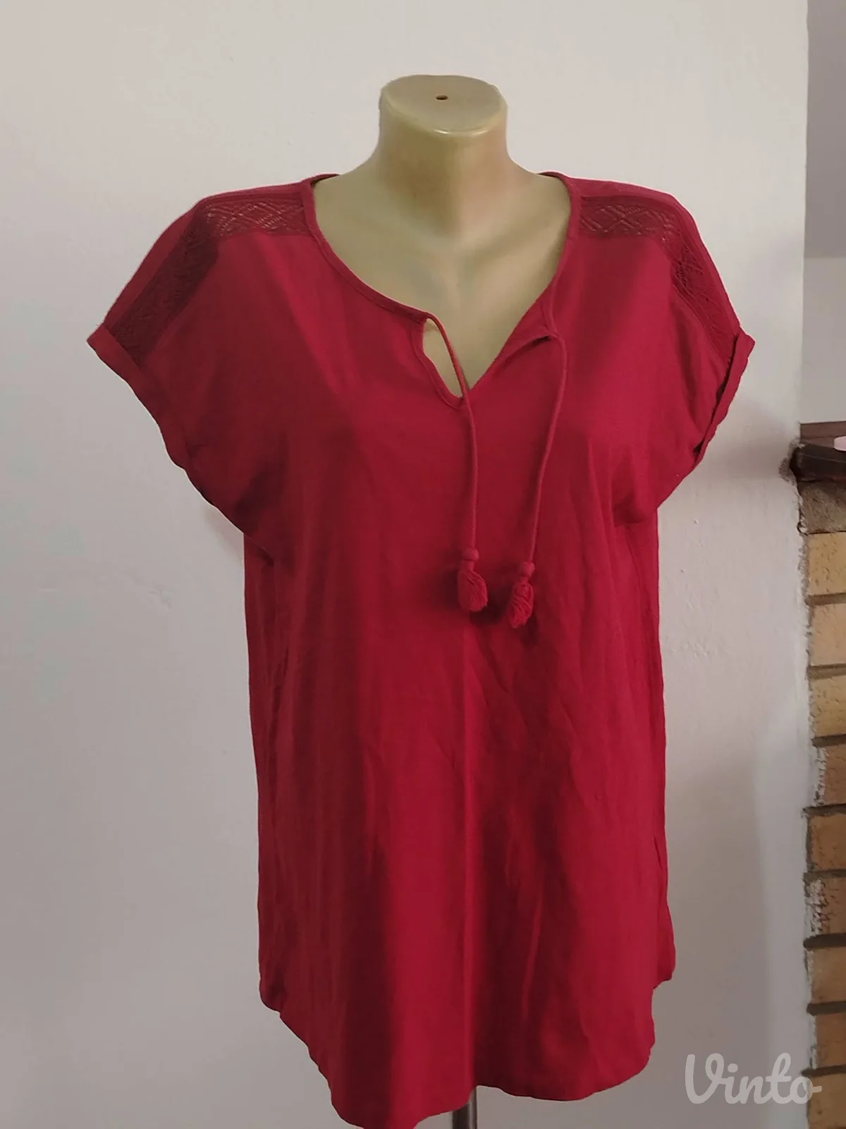 Bordo pamučna bluza