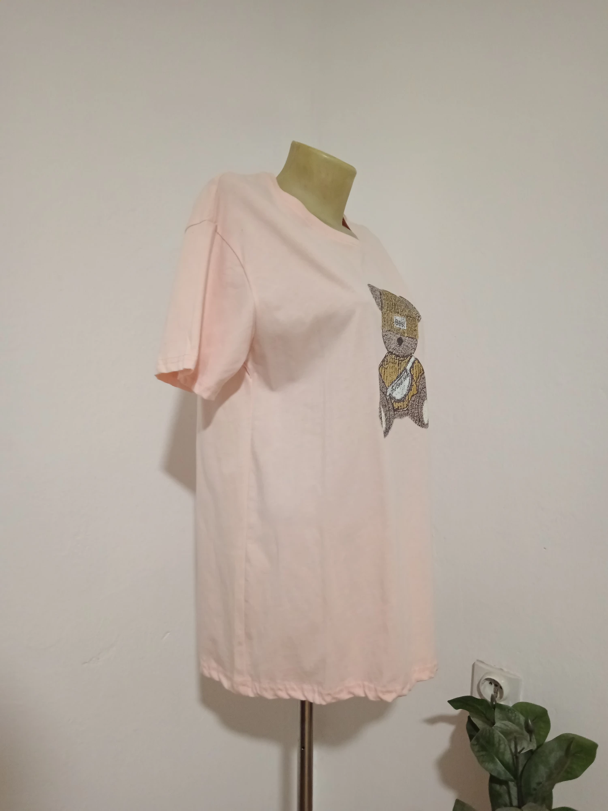 Roze pamučna bluza