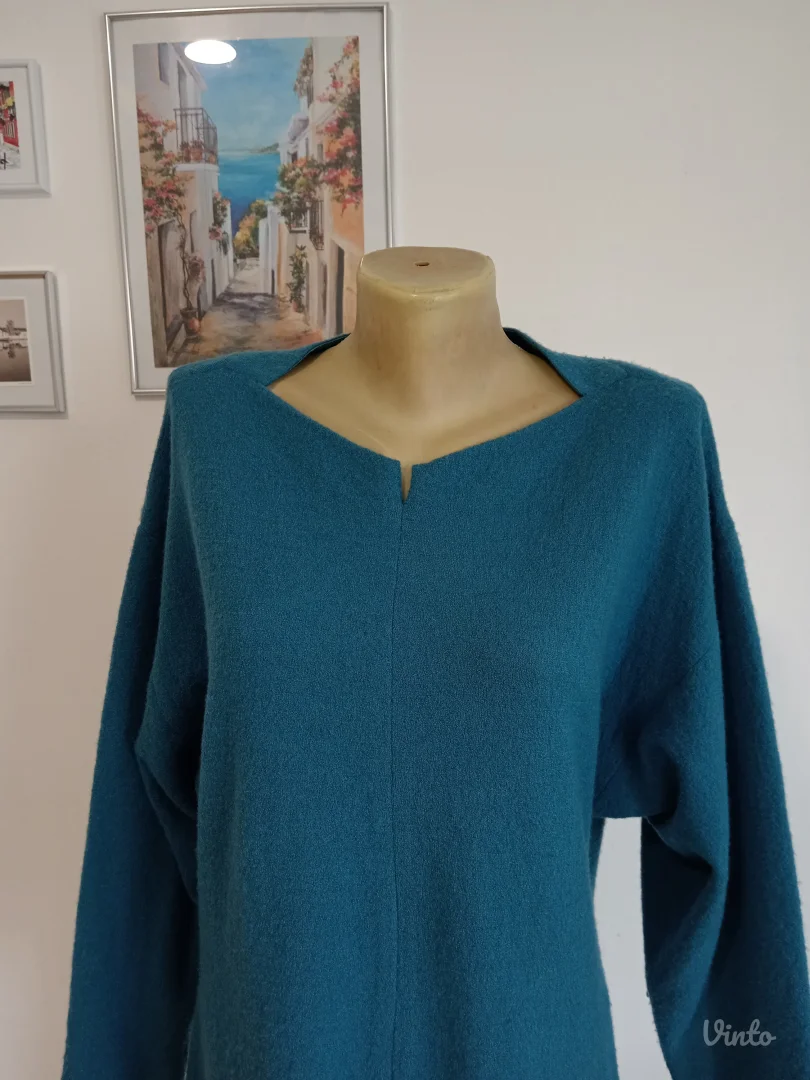 Vunena haljina mint boje