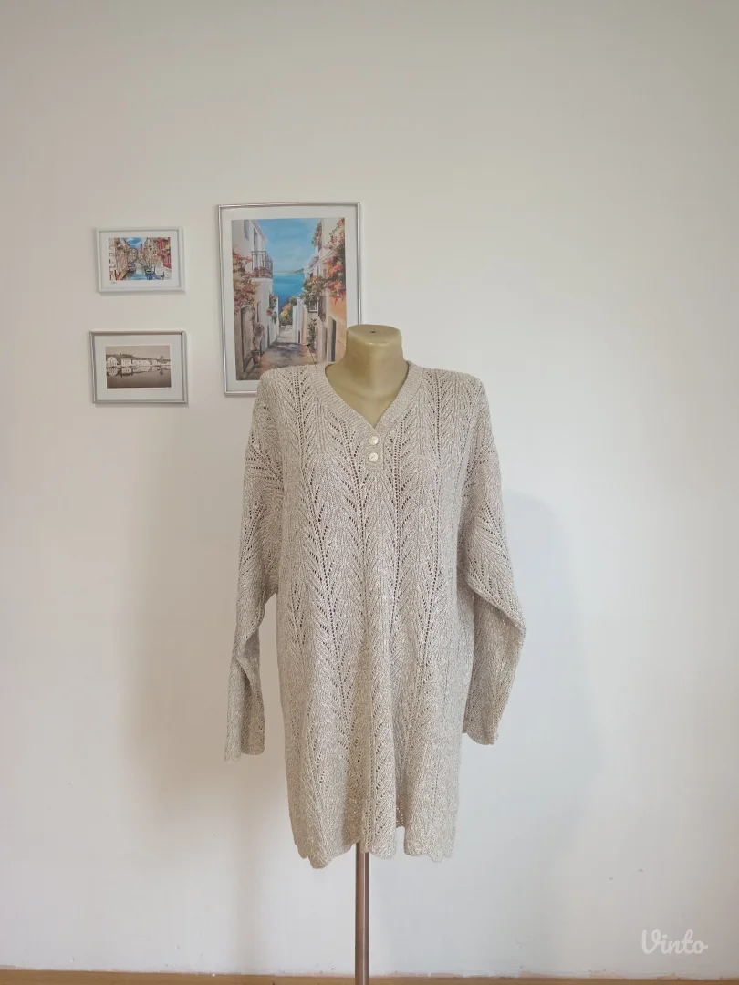 Duži pamučni džemper tunika