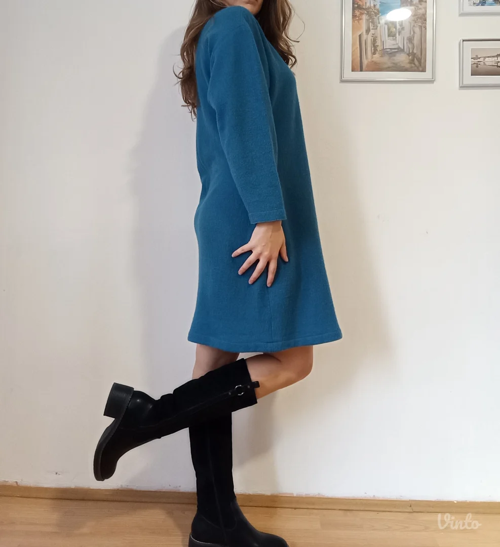 Vunena haljina mint boje