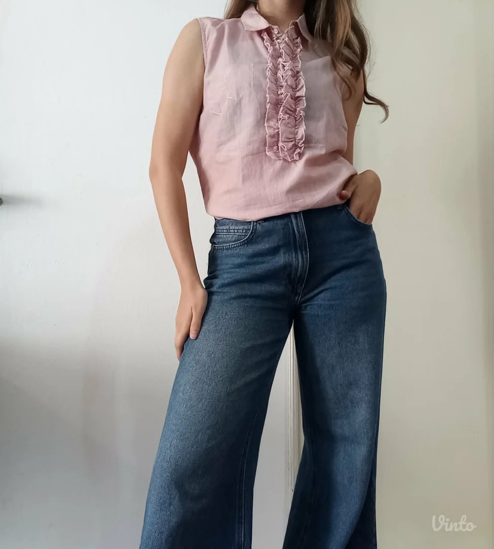 Pamučna bluza sa lanom u sebi