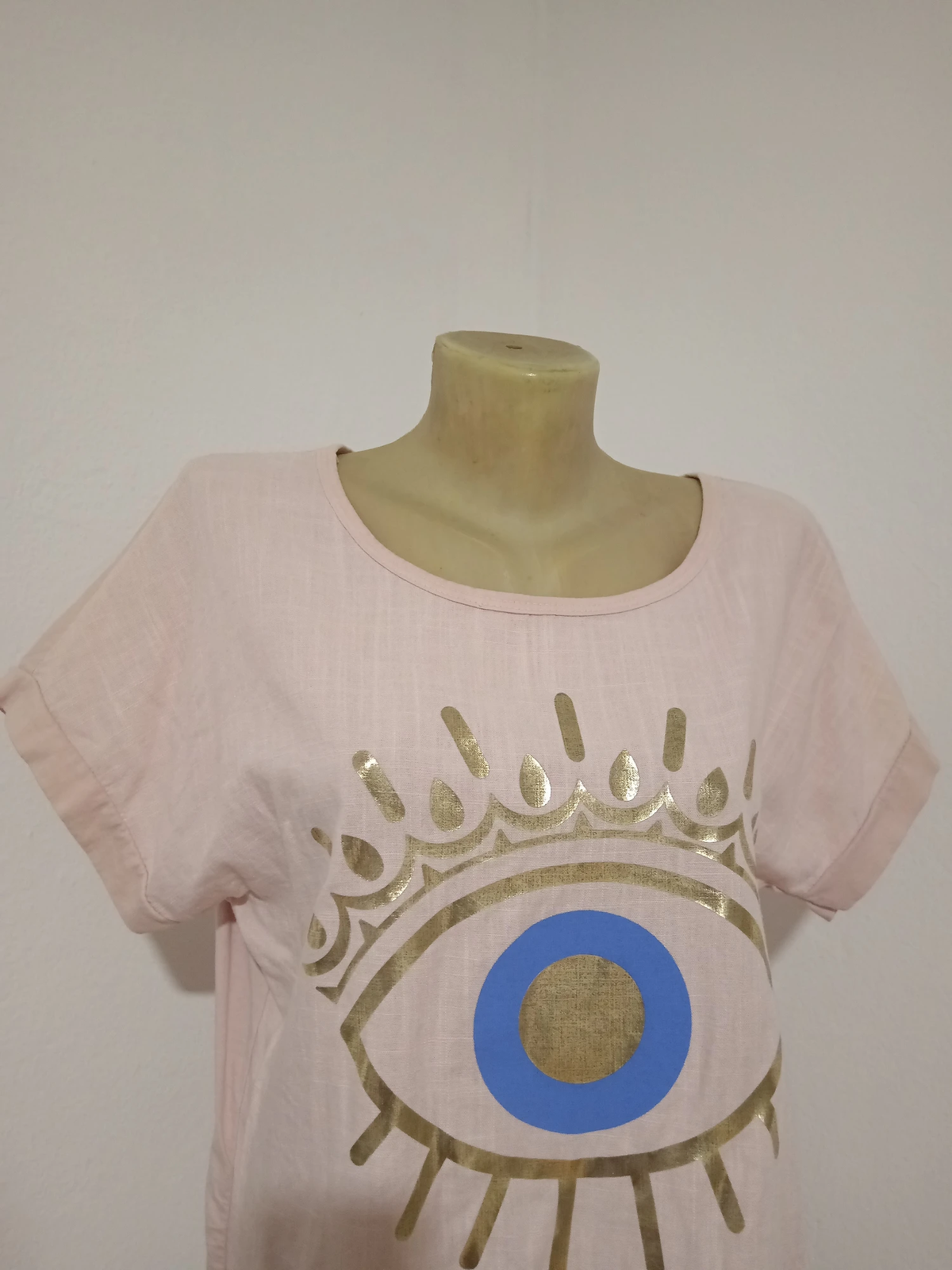 Roze bluza od viskoze i lana NOVO