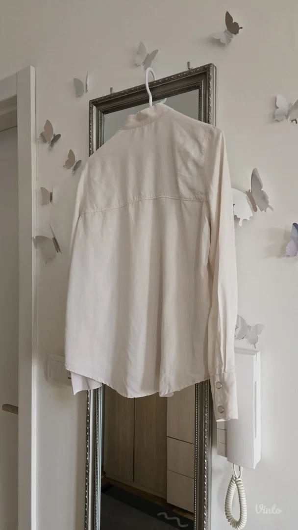 Mango bela košulja na vezivanje ili jakna
