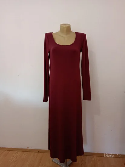 Bordo maxi haljina tegljiva