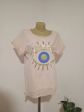 Roze bluza od viskoze i lana NOVO