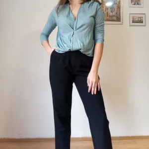 Zelena bluza na preklop