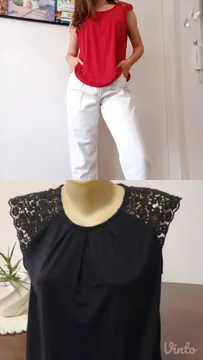 Crvena i crna bluza obe za 600