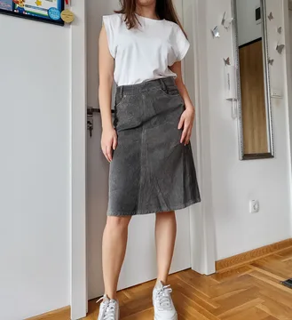 H&M 100% pamučna suknja, dubok struk