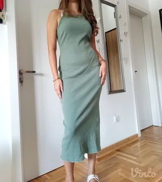 Bershka zelena haljina