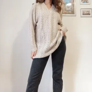 Duži pamučni džemper tunika