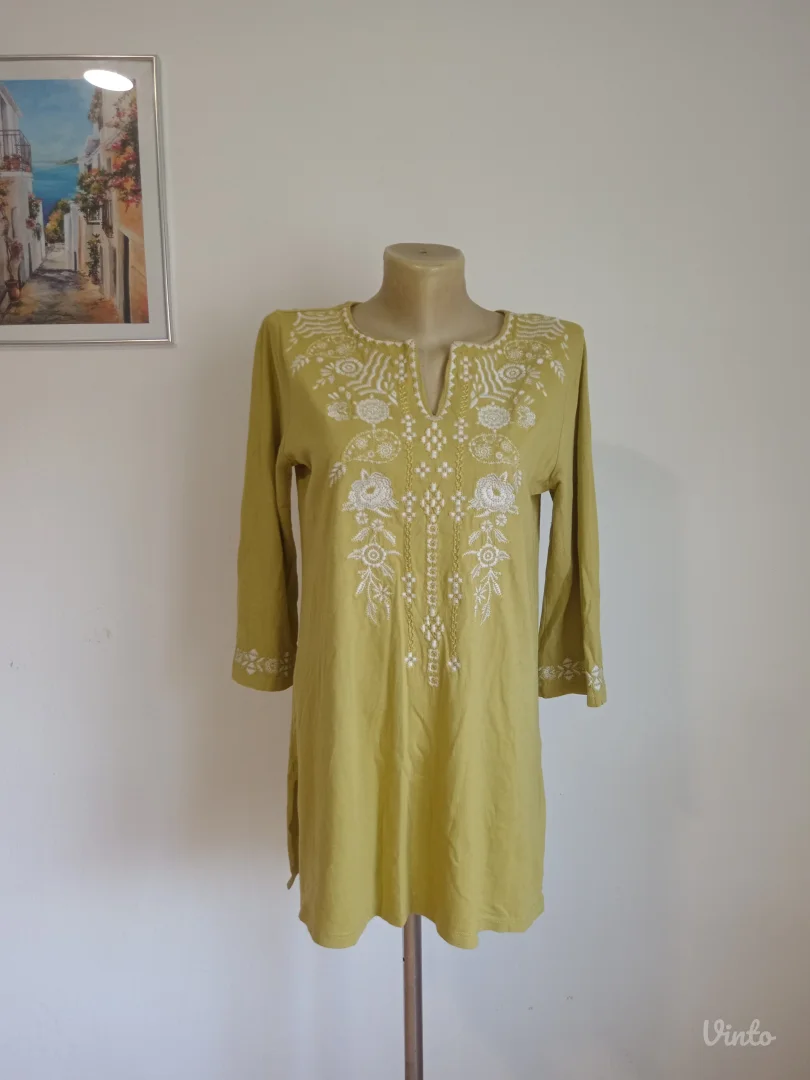 Pamučna žuta tunika