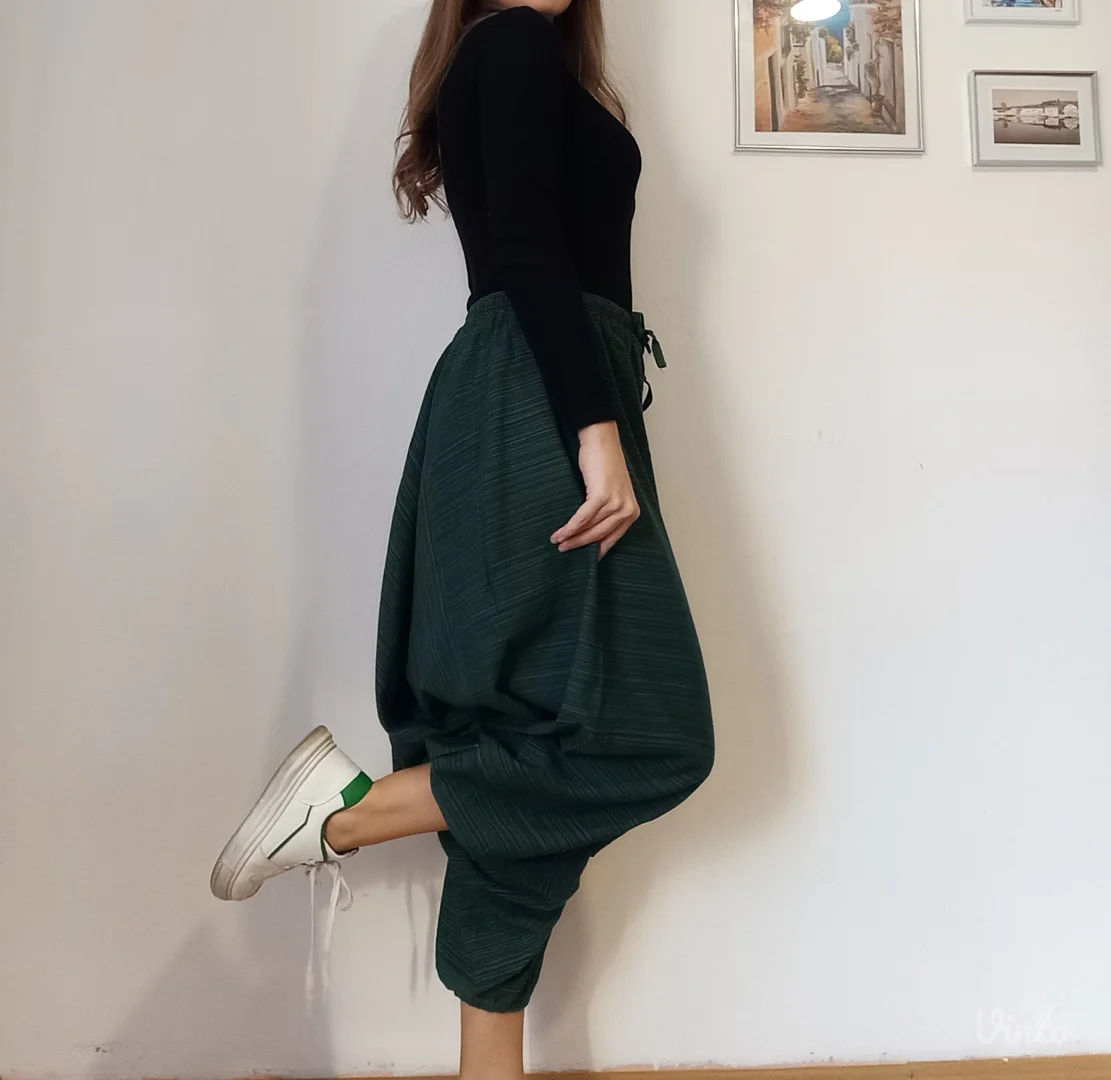 Pamučne zelene šalvare