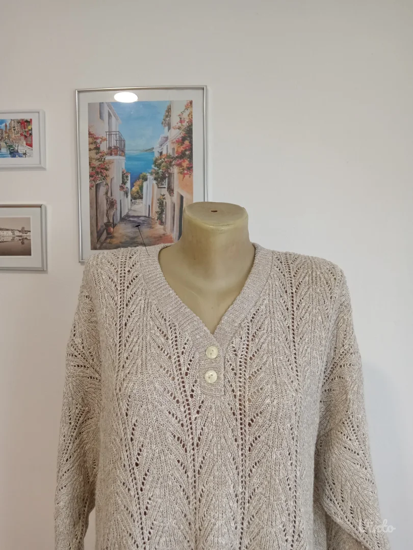 Duži pamučni džemper tunika