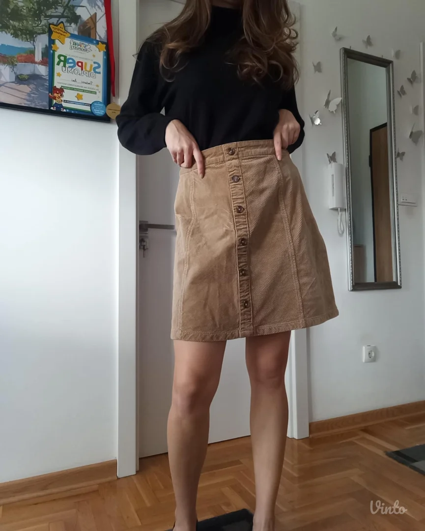 C&A braon suknja od somota