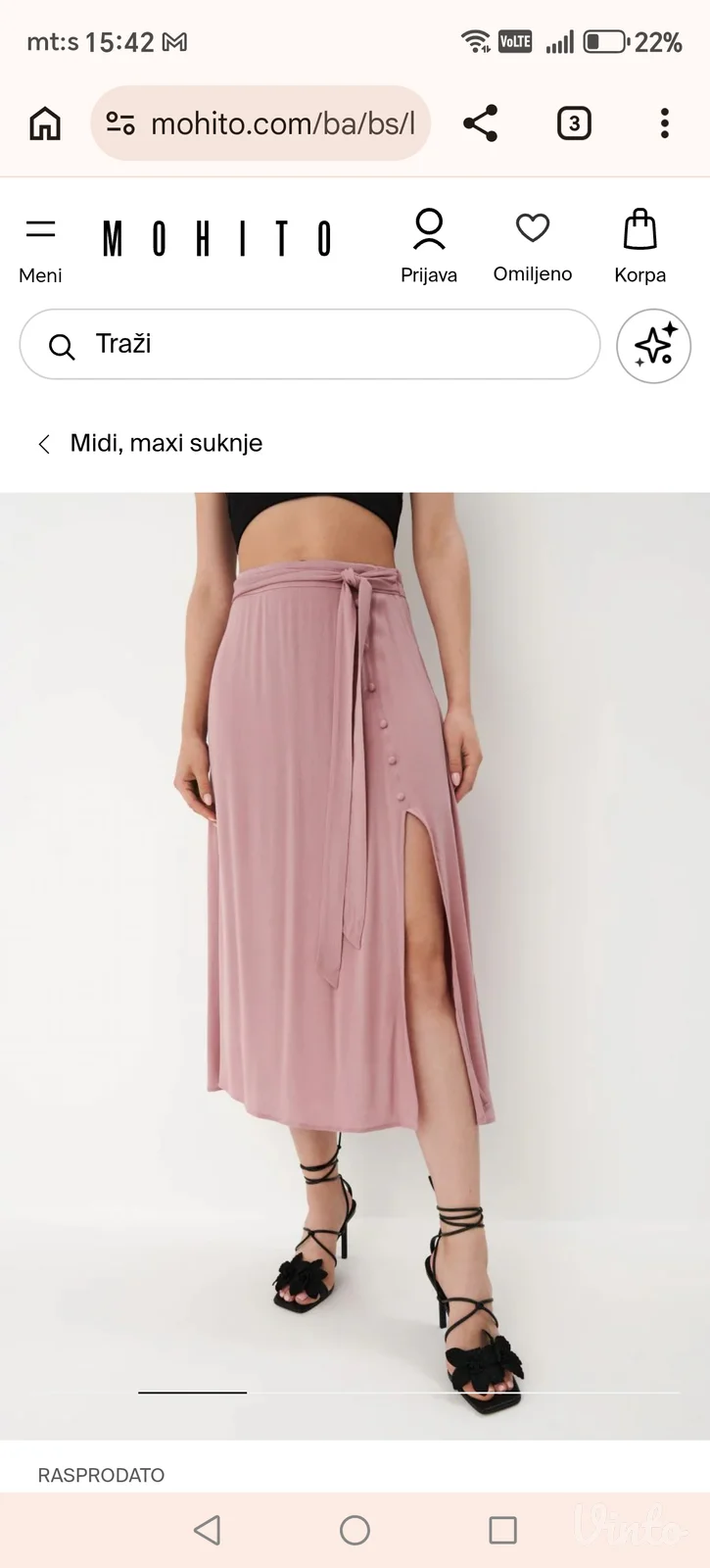 Mohito viskozna suknja L