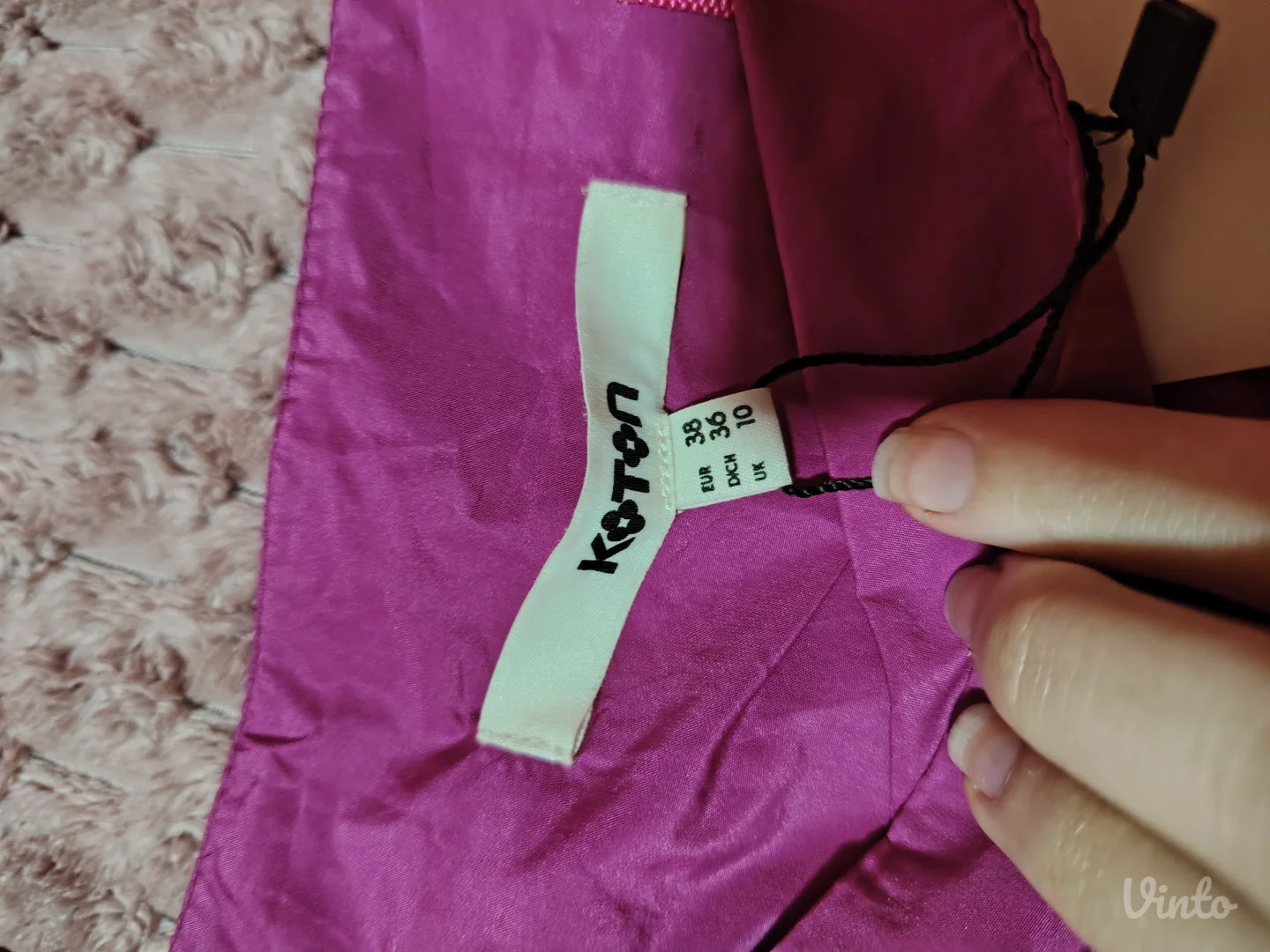 KOTON pink mini suknja sa karnerima – NOVO