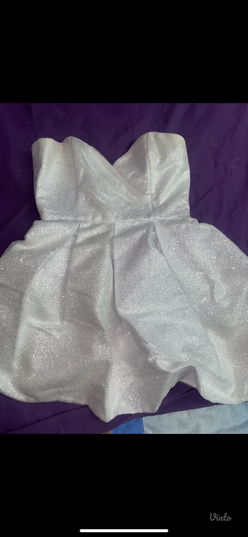 Haljina bela sa sljokicama