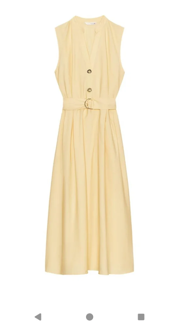 Zara midi haljina od puplina sa kaisem