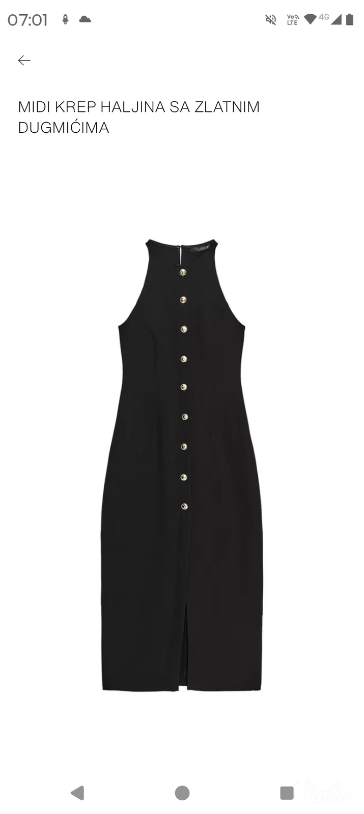 Zara midi krep haljina nova