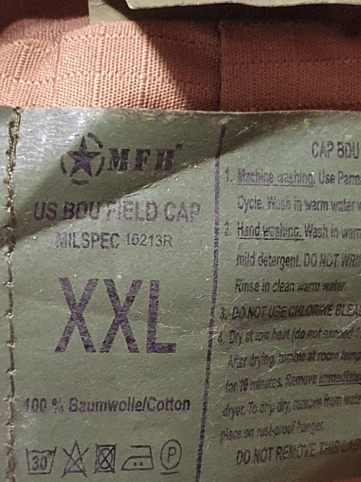 MFH BDU Ripstop Field Cap Coyote Tan xxl