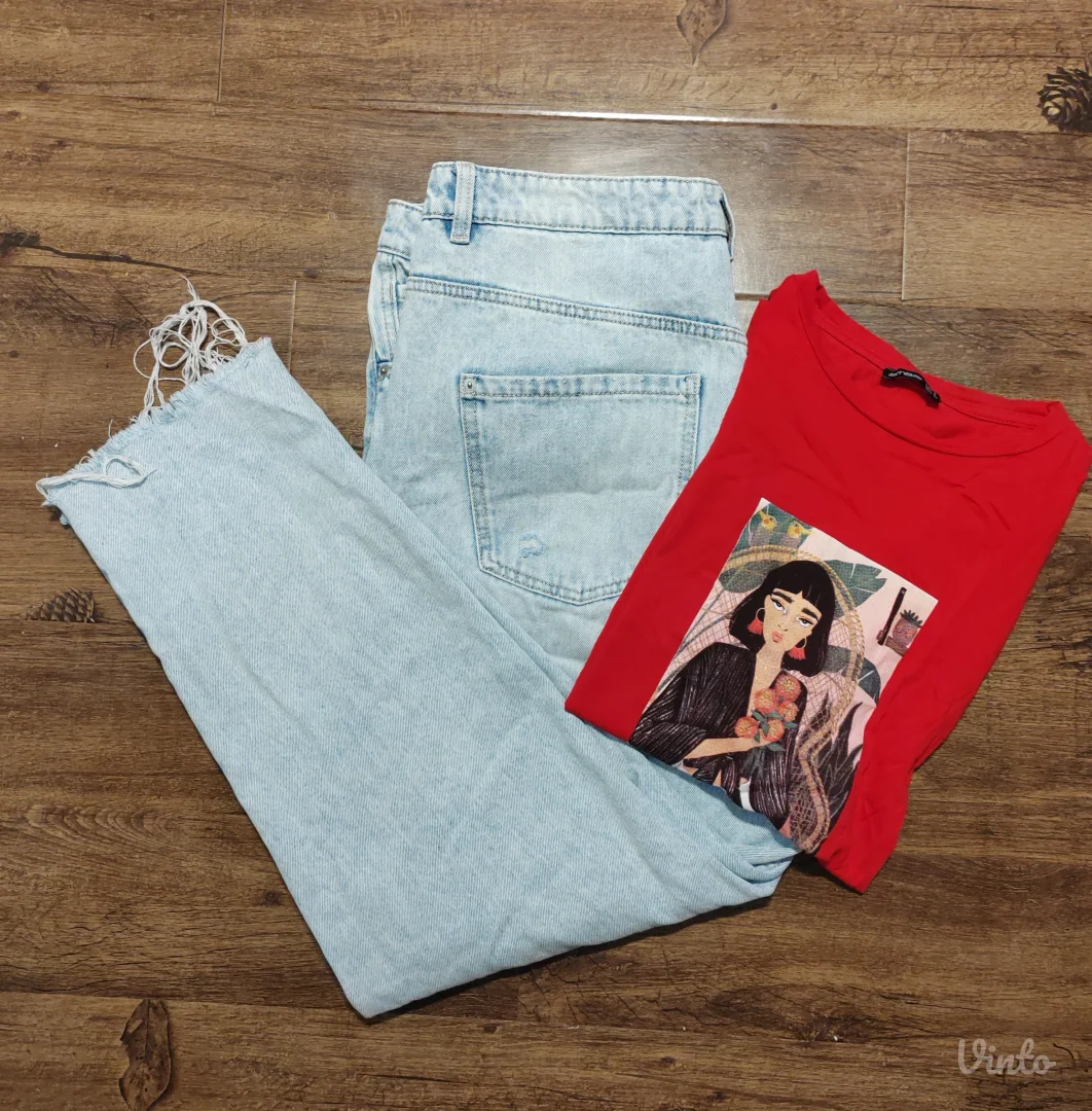 Sinsay Farmerke i Ambar majica