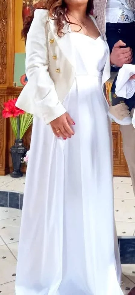 Bela duga haljina - venčanica