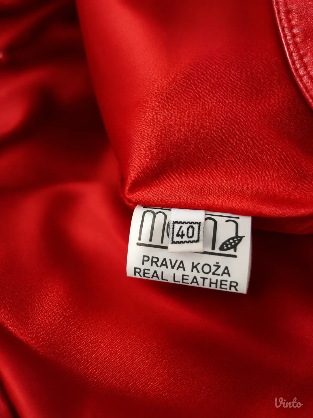 Mona crvena kožna jakna br. 40 – prava koža, kao nova