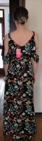 Duga cvetna haljina Novo