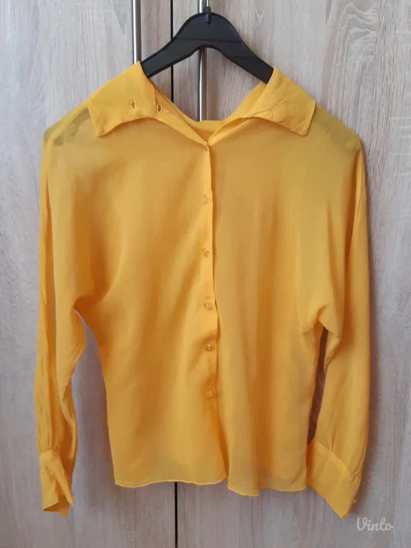 Vintage prozirna zuta kosulja