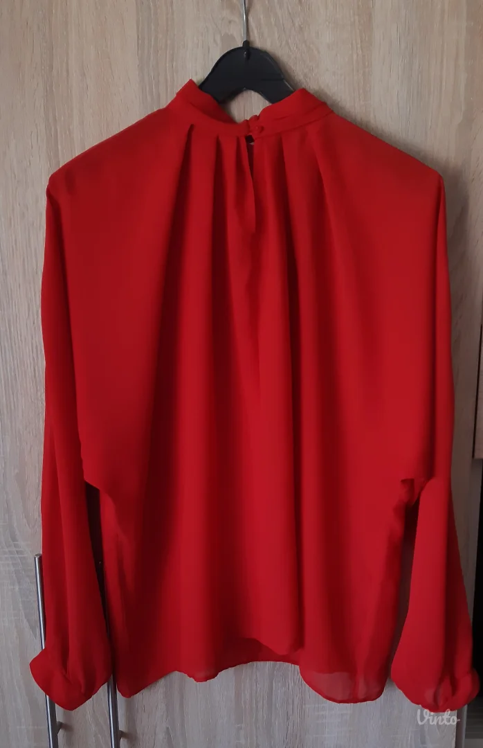 Vintage crvena prozirna bluza