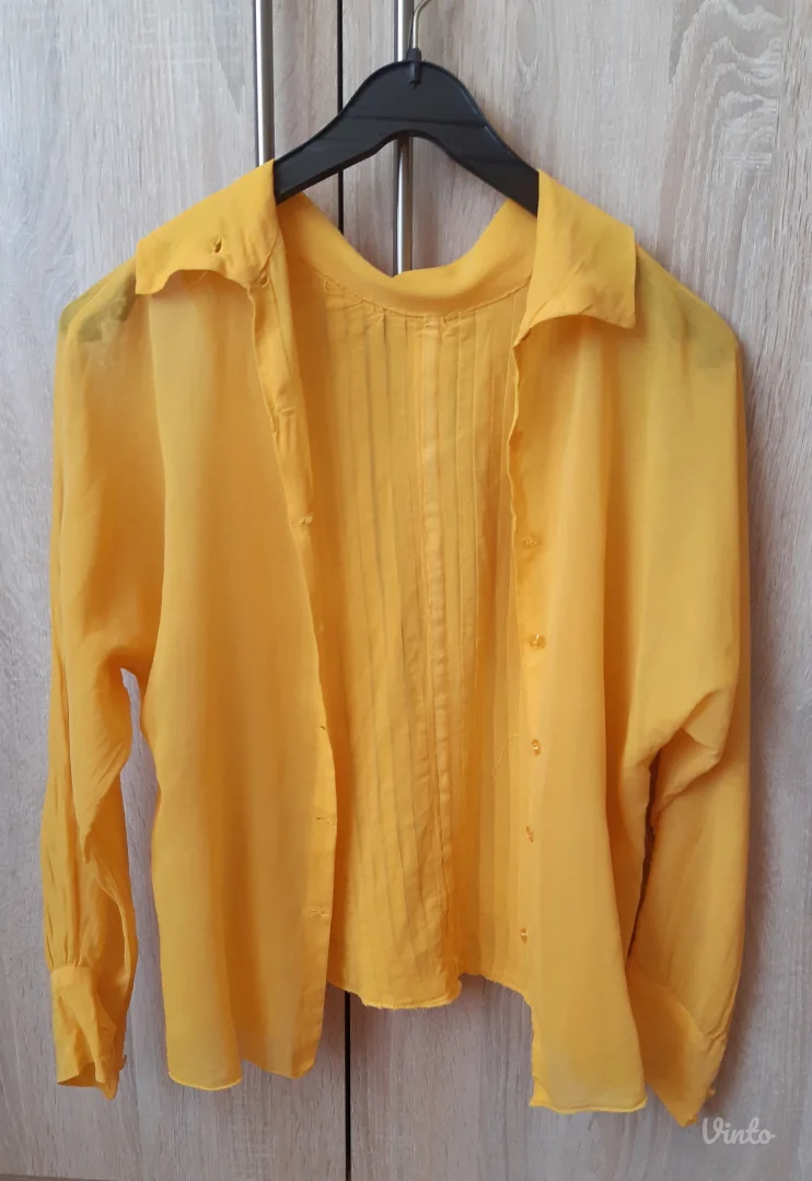 Vintage prozirna zuta kosulja