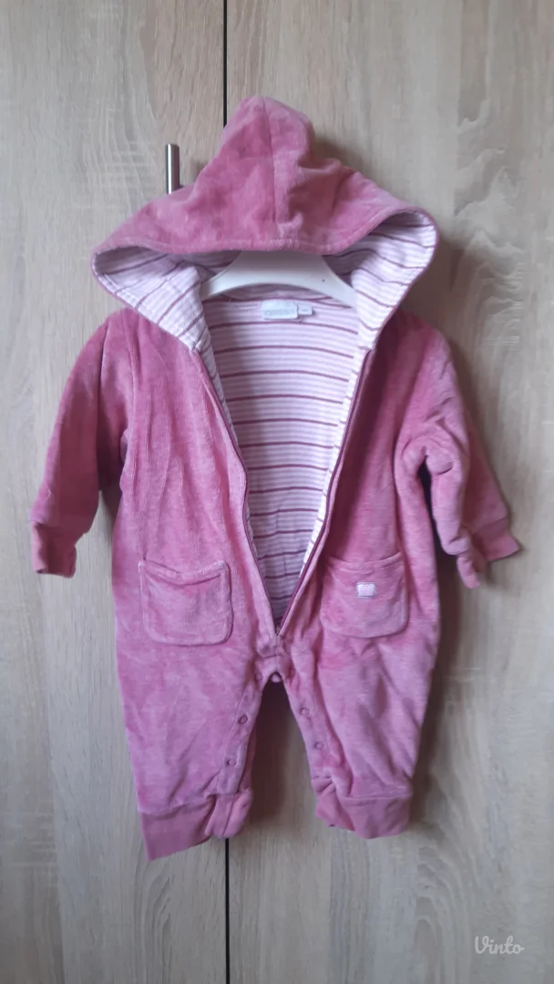 Roze zeka za bebe sa kapuljacom