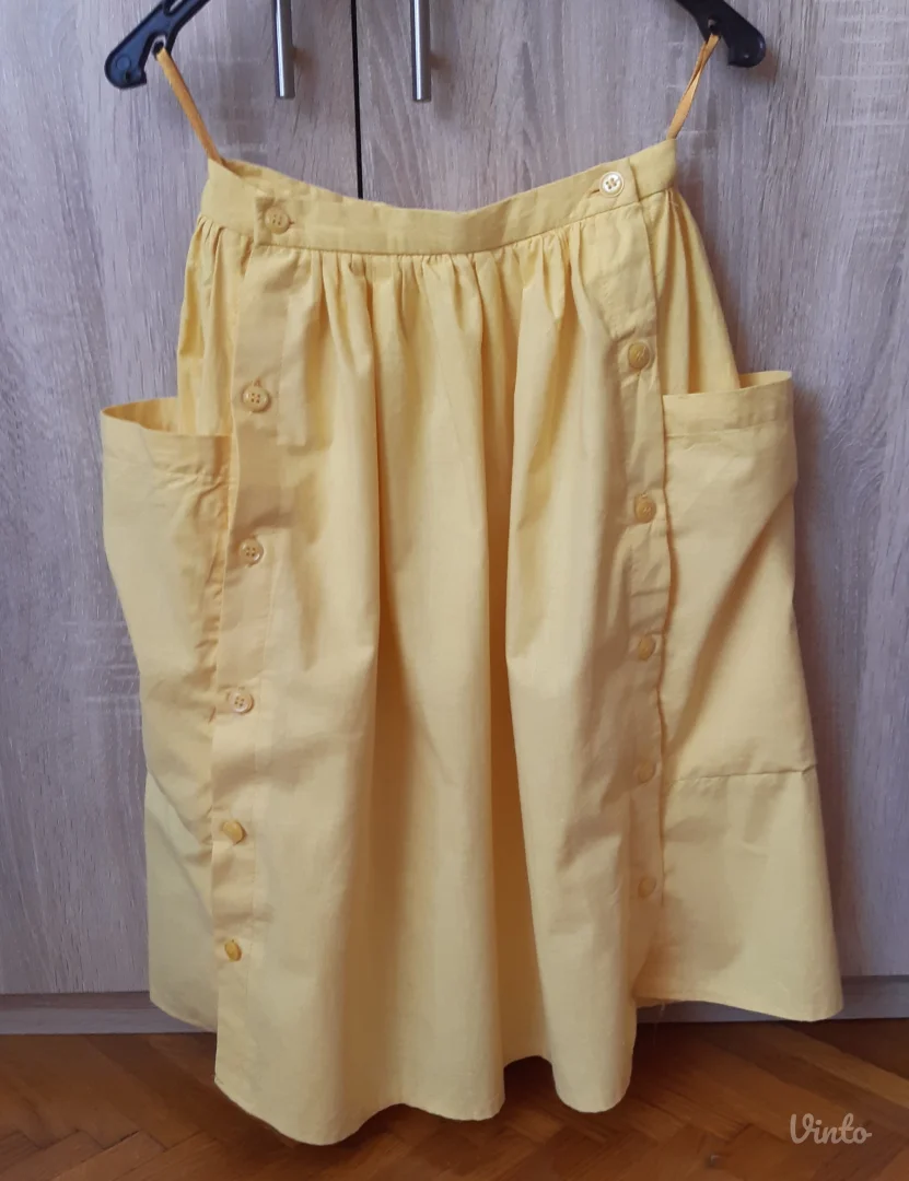 Vintage žuta suknja