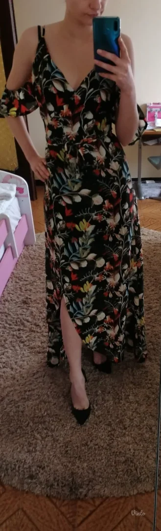 Duga cvetna haljina Novo