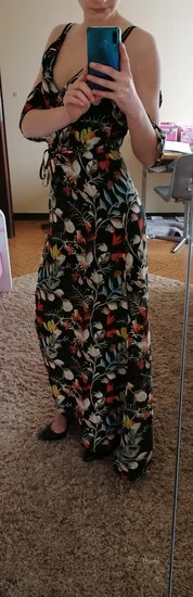 Duga cvetna haljina Novo