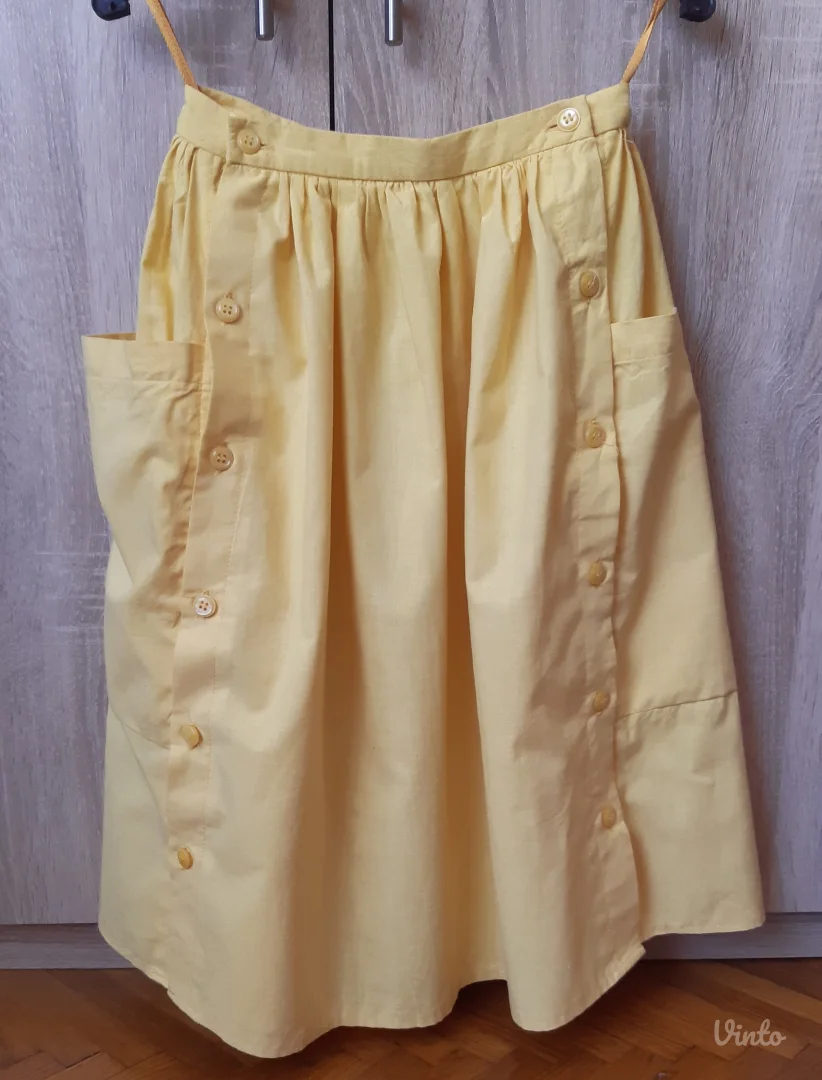 Vintage žuta suknja