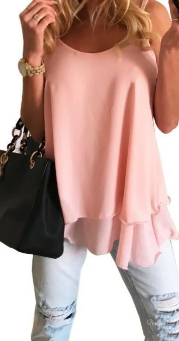 Roze majica na brtele