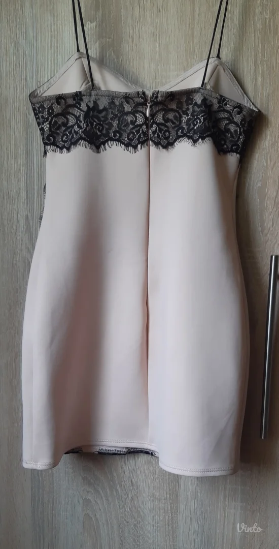 Puder roze haljina sa cipkom