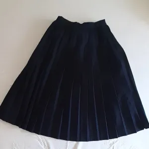 Vintage teget plisirana suknja