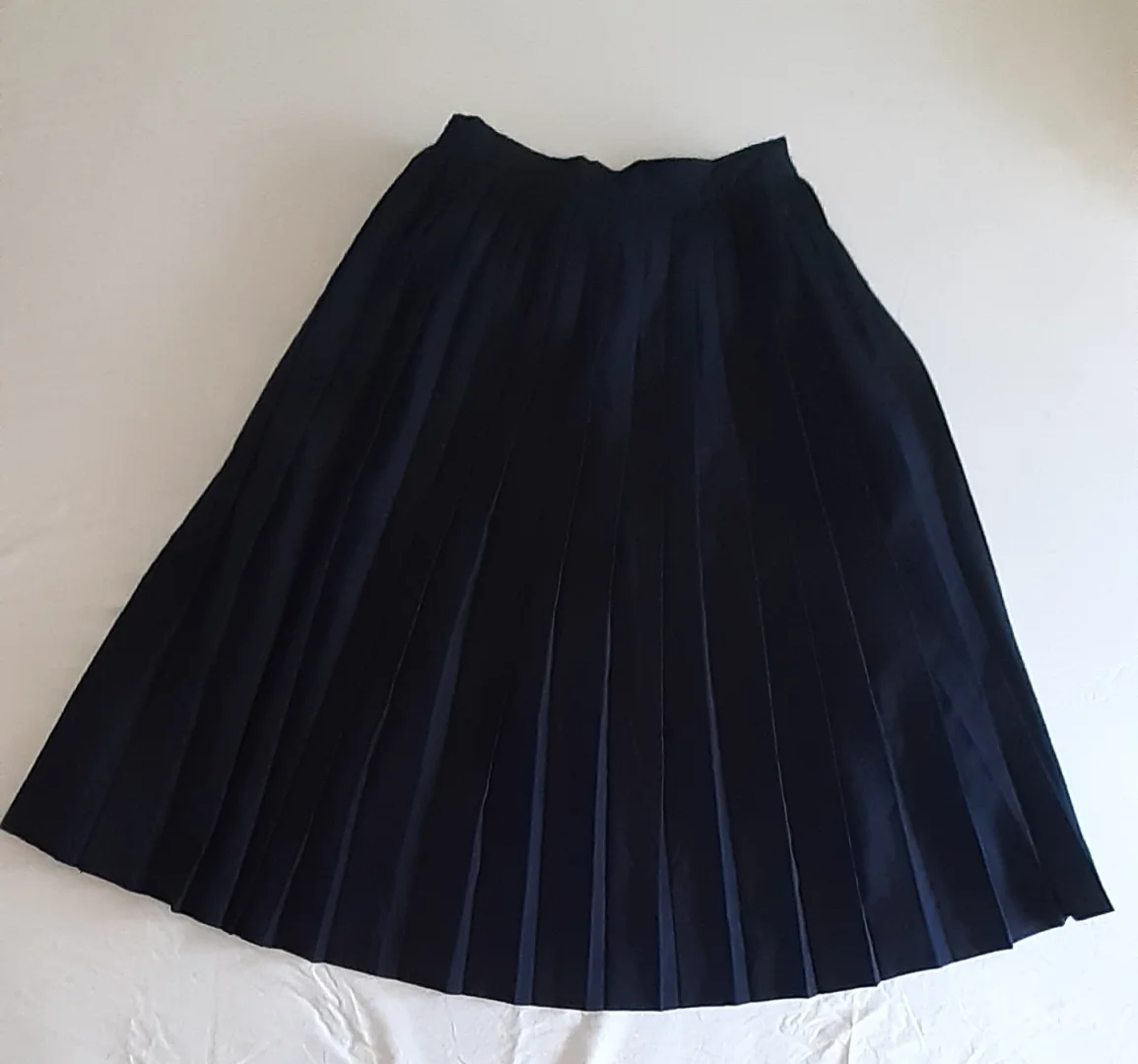 Vintage teget plisirana suknja