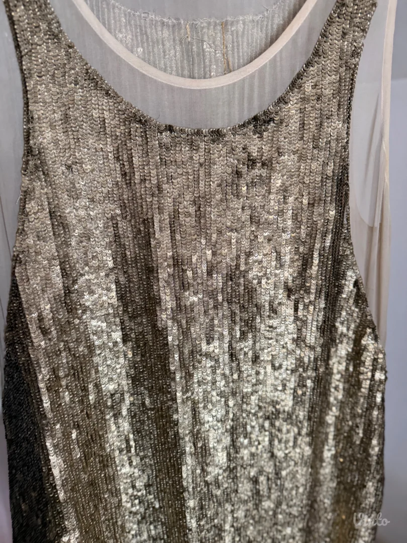 Massimo dutti zlatna haljina